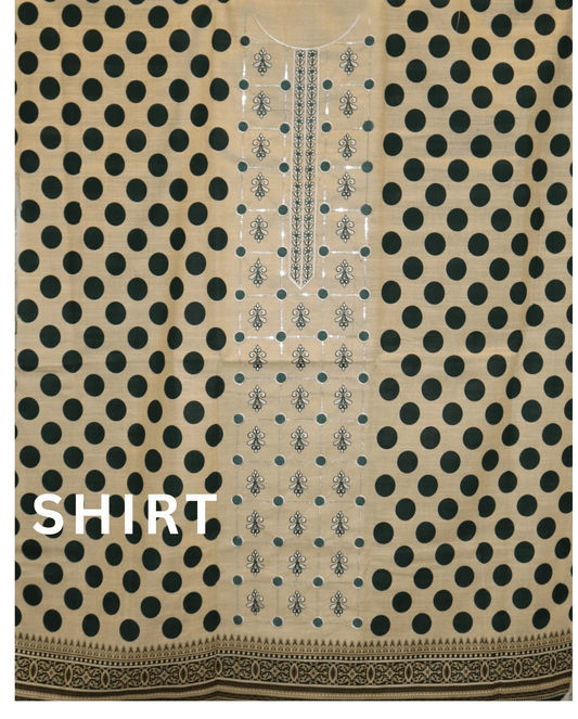 3 piece embroidered khaddar suit unstitched